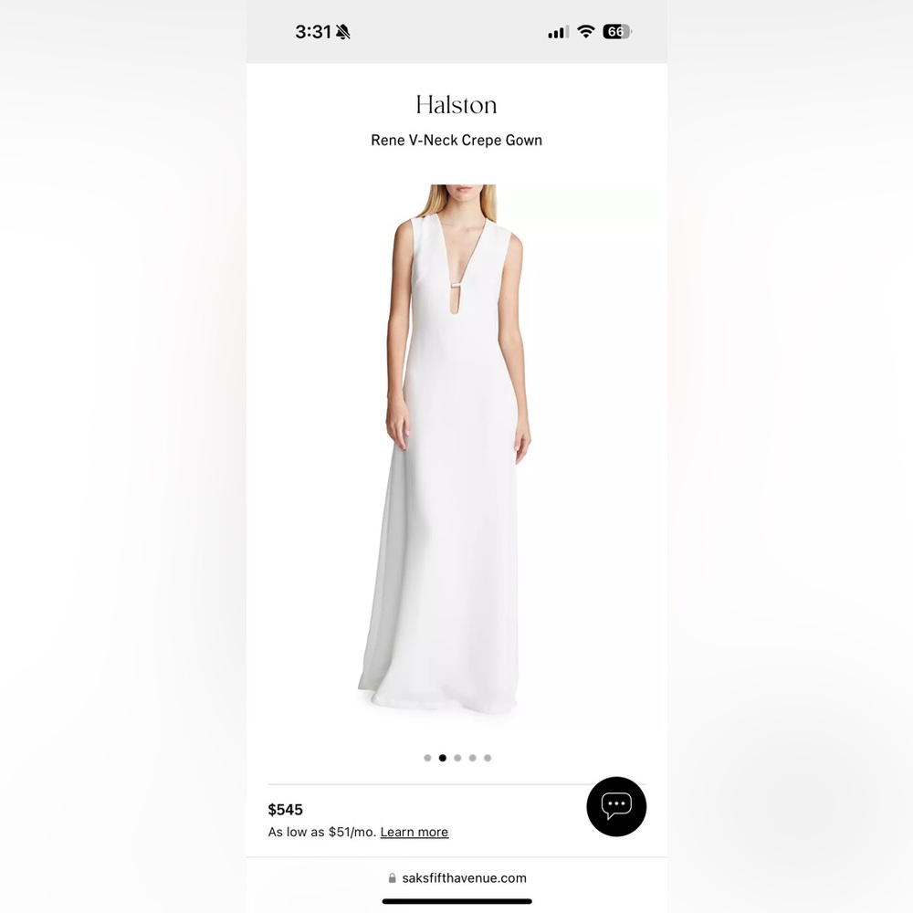 HALSTON RENÉE GOWN IN STRETCH CREPE